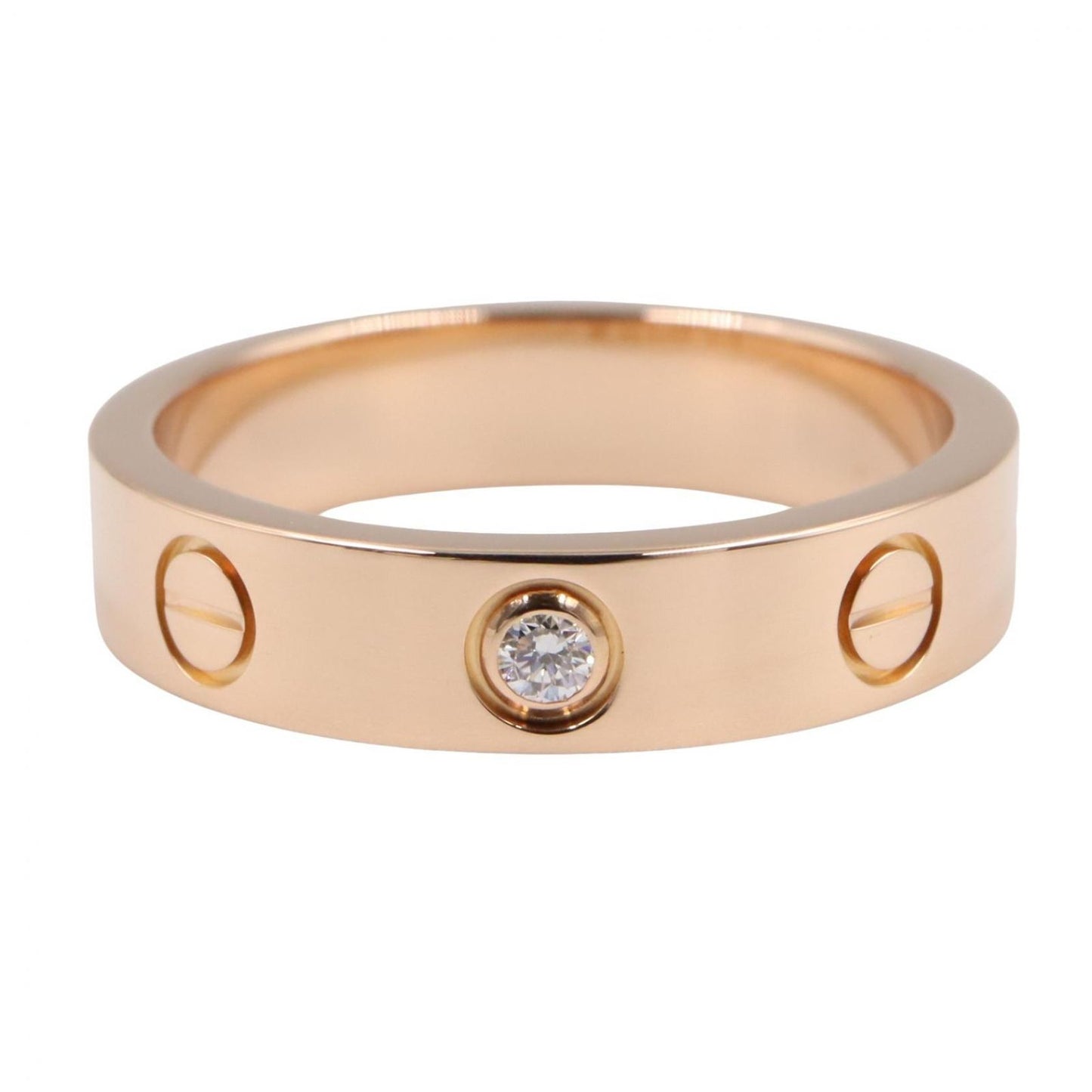 Cartier Ring Mini Love 18k Pink Gold Diamond — view 2