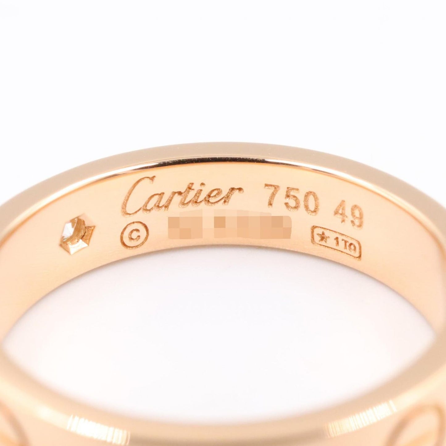 Cartier Ring Mini Love 18k Pink Gold Diamond — view 4