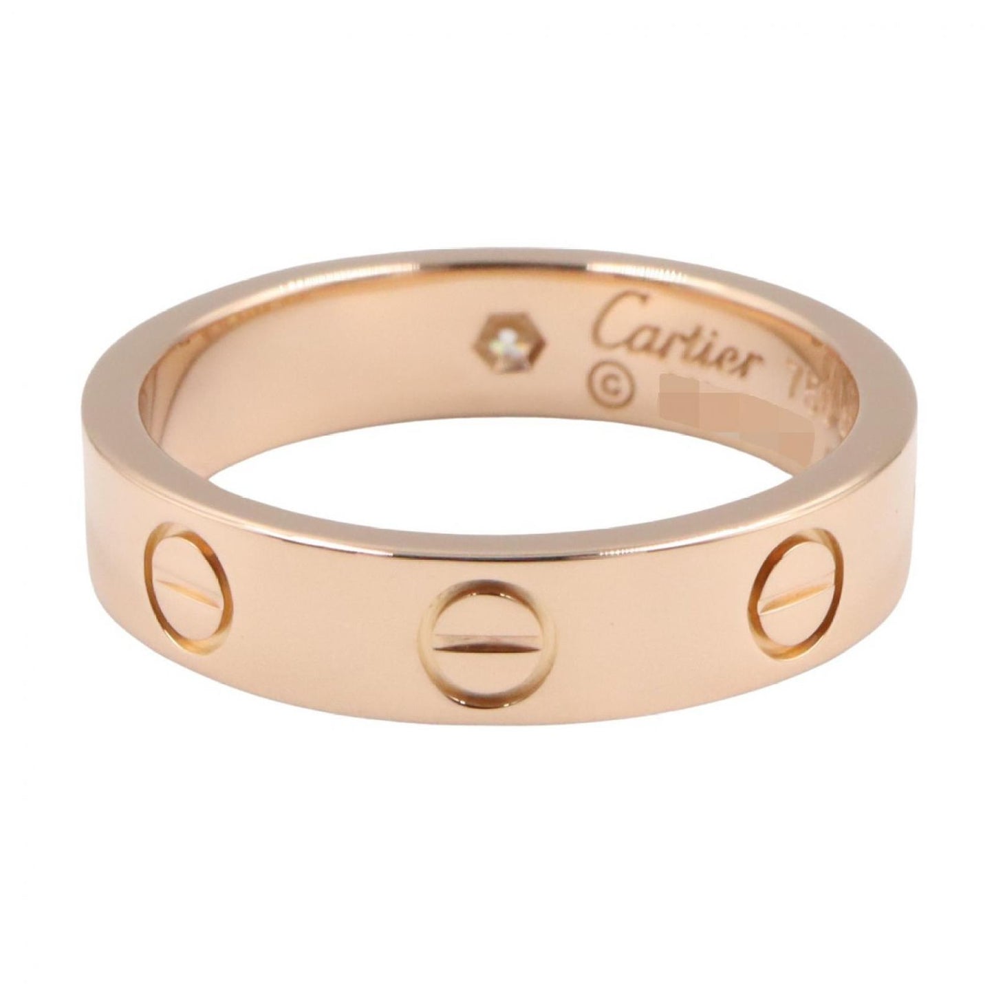 Cartier Ring Mini Love 18k Pink Gold Diamond — view 3