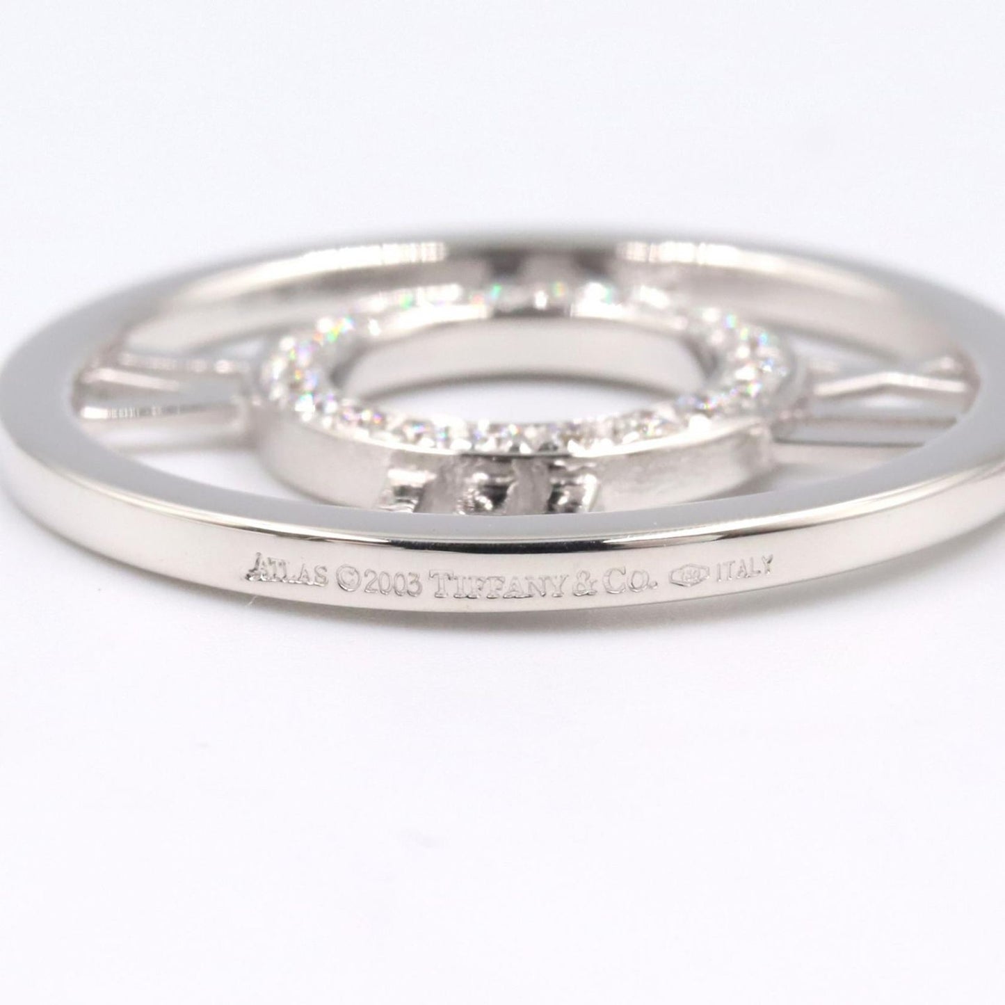 Tiffany & Co Necklace Atlas Diamond 40.5 cm 18k White Gold — view 3