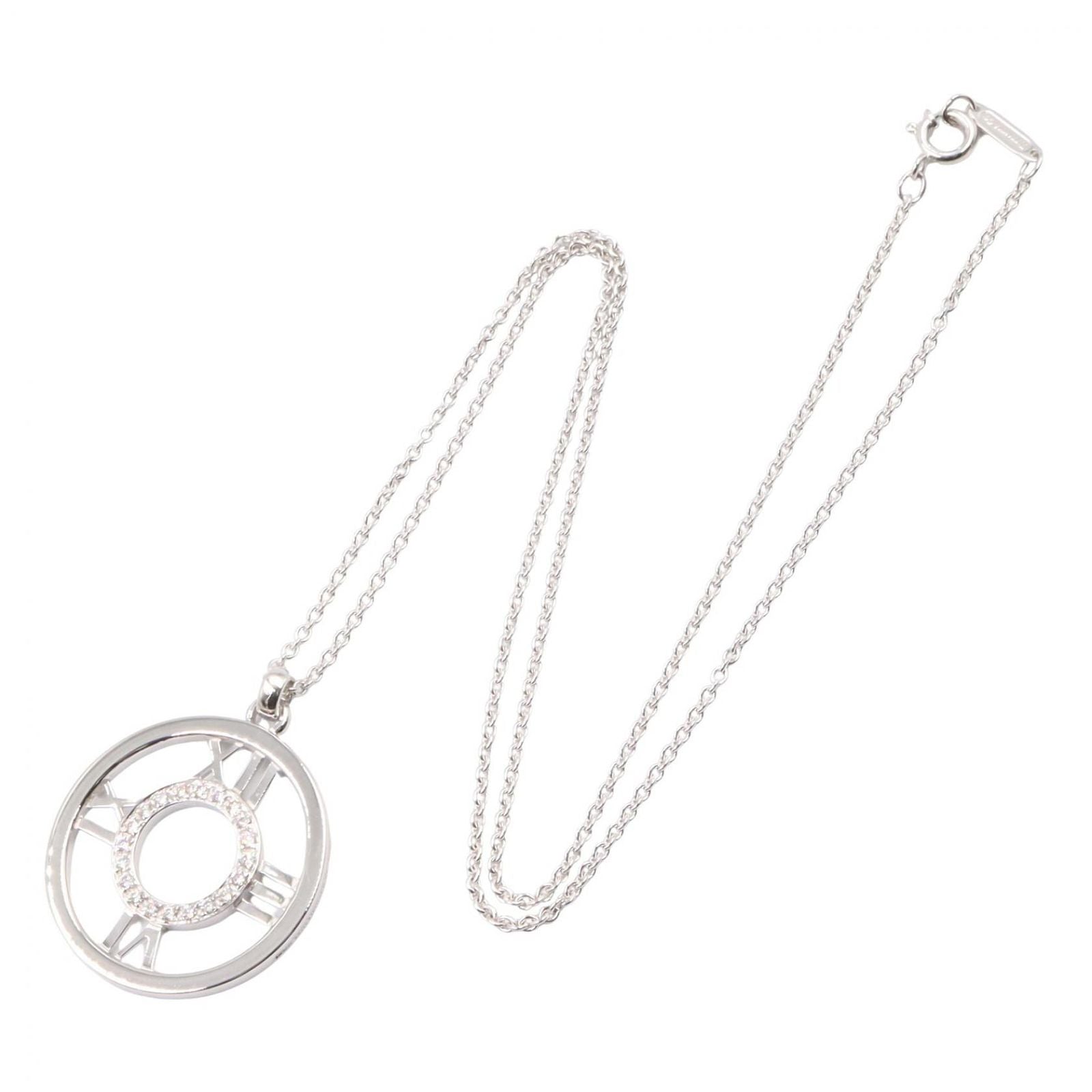 Tiffany & Co Necklace Atlas Diamond 40.5 cm 18k White Gold — view 2