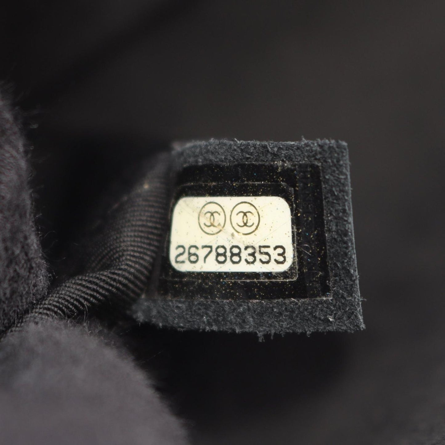 Chanel Shoulder Bag Small Blanc Stitch Black Lambskin Chain — view 5