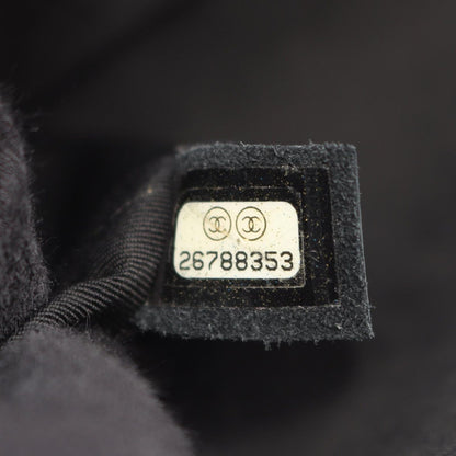 Chanel Shoulder Bag Small Blanc Stitch Black Lambskin Chain — view 5
