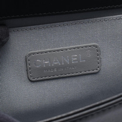 Chanel Shoulder Bag Black Leather Chain — view 4