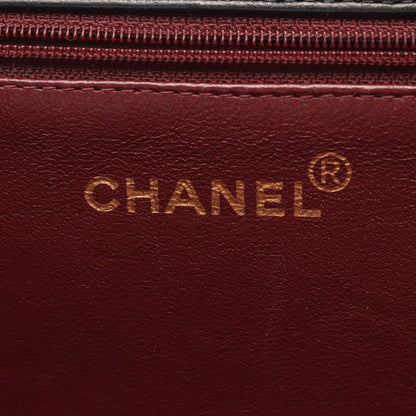 Chanel Shoulder Bag Quilted Full Flap Push Lock Black Lambskin Chain — view 4
