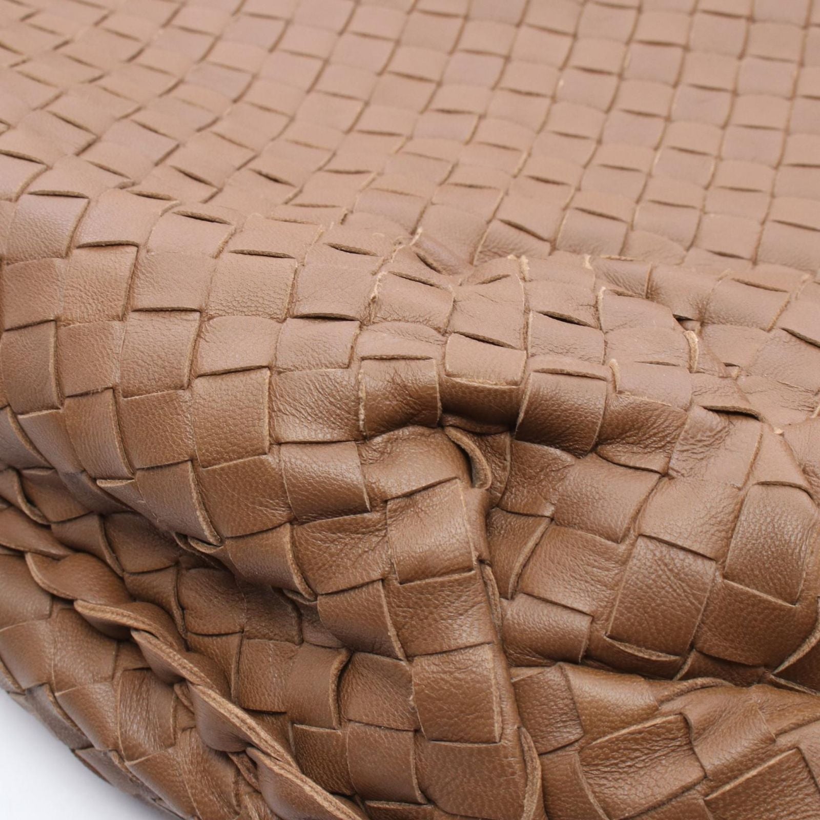 Bottega Veneta Shoulder Bag Intrecciato Brown Lambskin — view 6