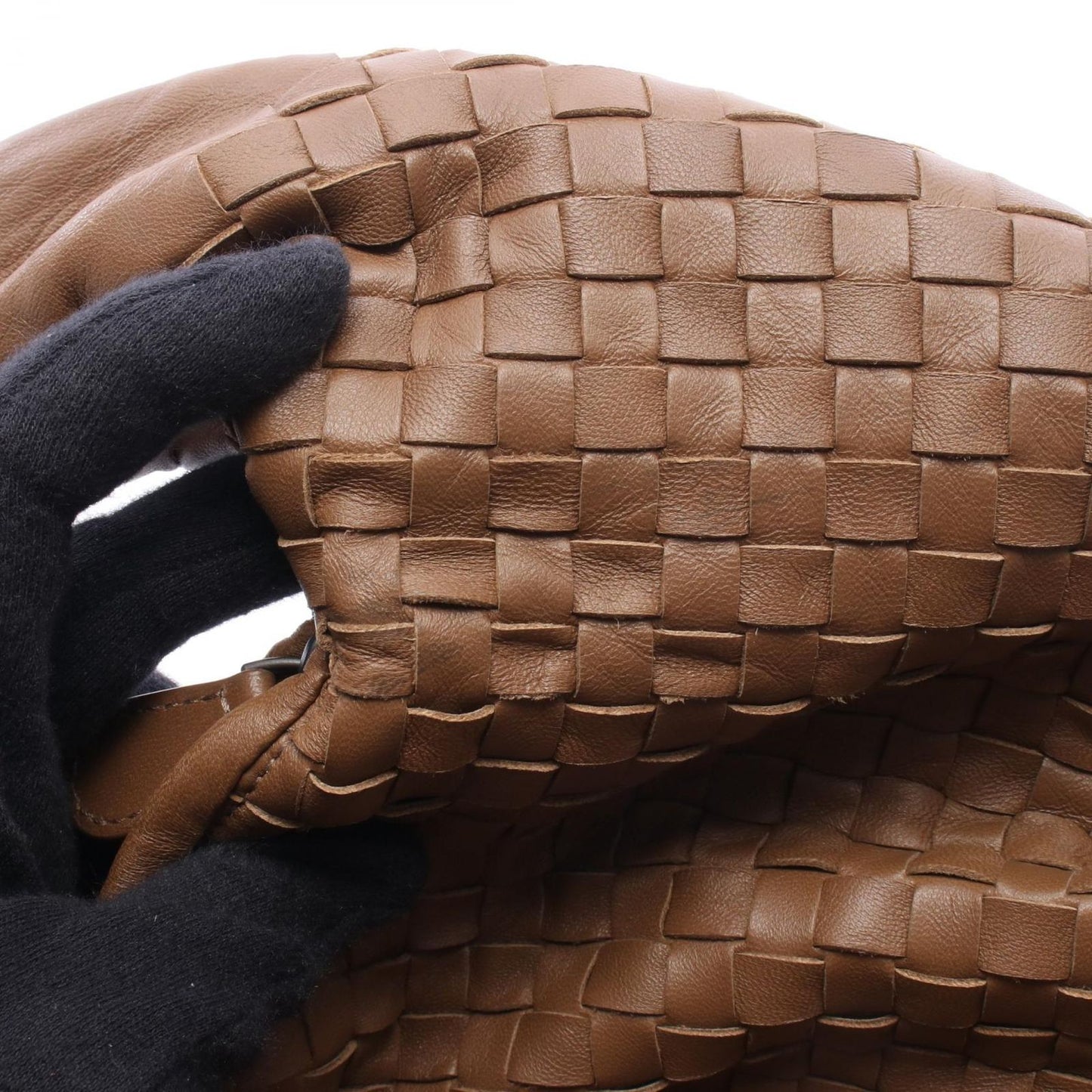 Bottega Veneta Shoulder Bag Intrecciato Brown Lambskin — view 7
