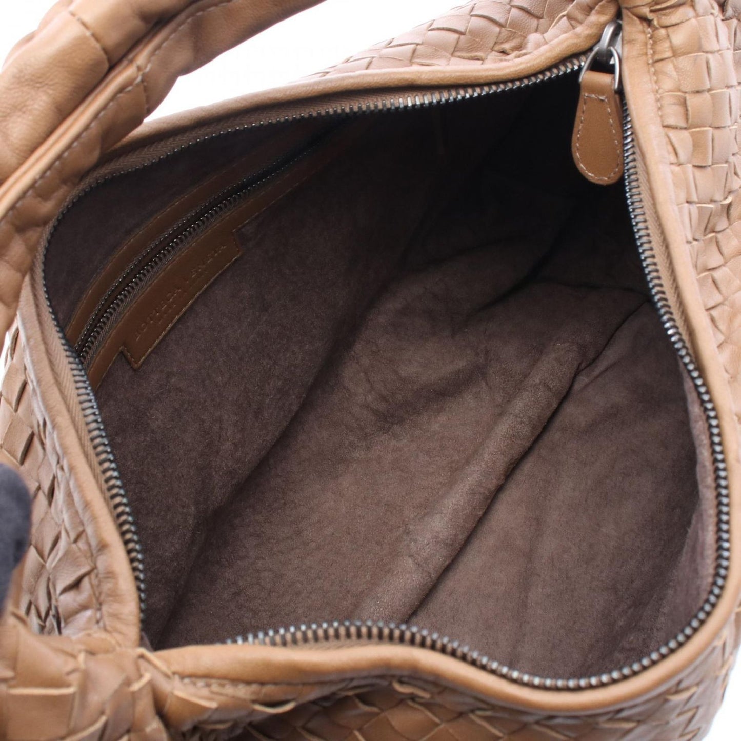 Bottega Veneta Shoulder Bag Intrecciato Brown Lambskin — view 3