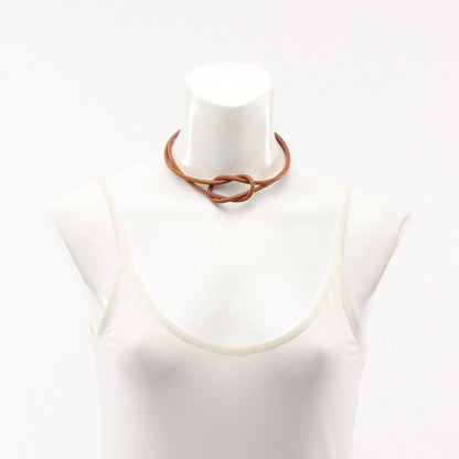 Hermes Choker Heraku Tall Leather Necklace — view 4