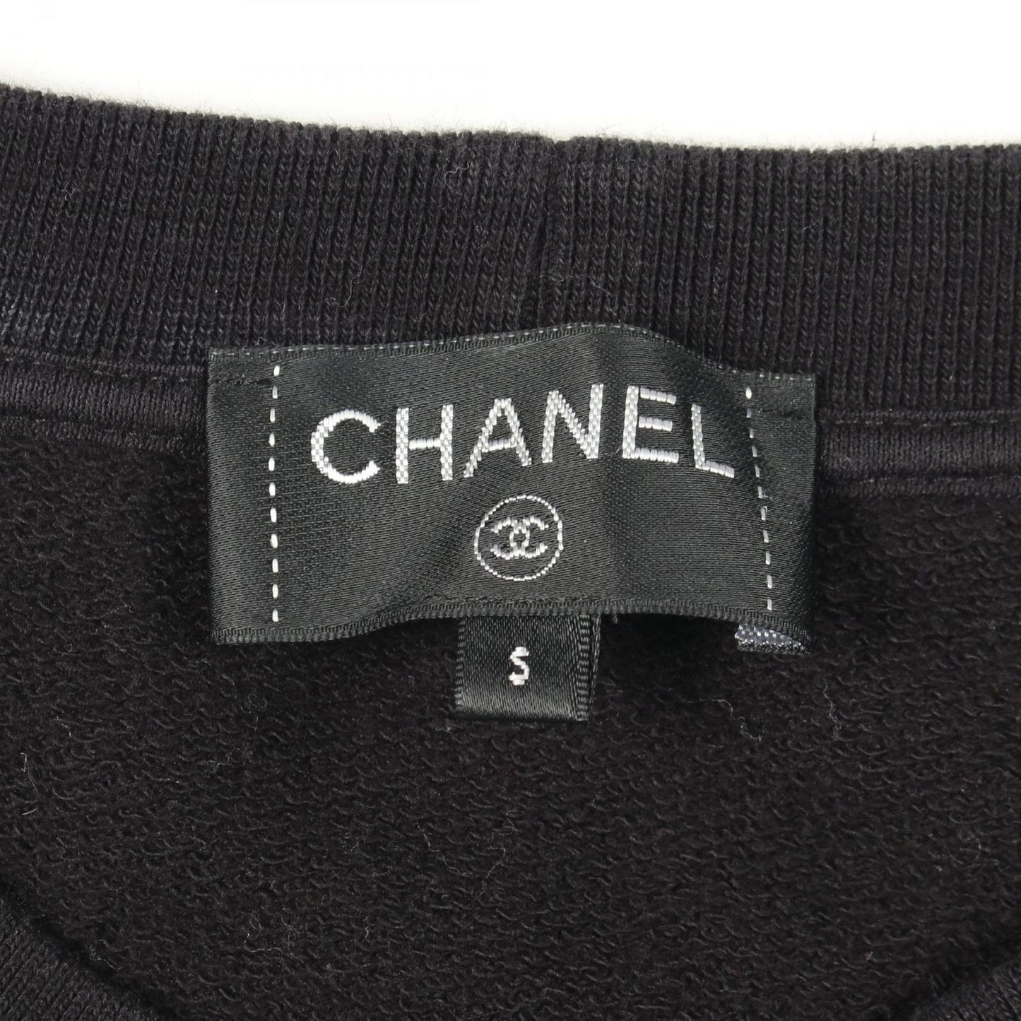 Chanel Sweatshirt Graffiti Logo Camellia Sequin Cotton — view 3
