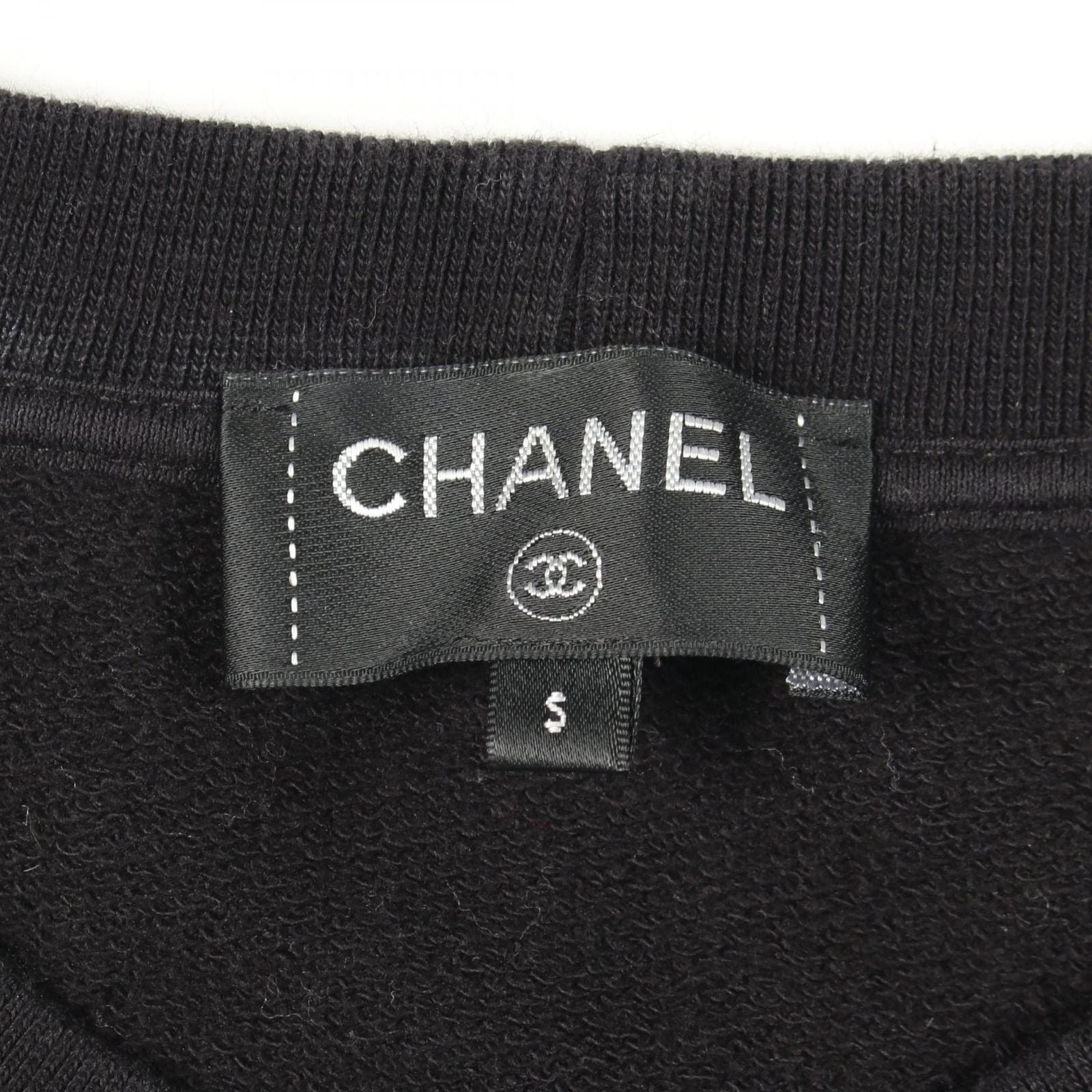 Chanel Sweatshirt Graffiti Logo Camellia Sequin Cotton — view 3