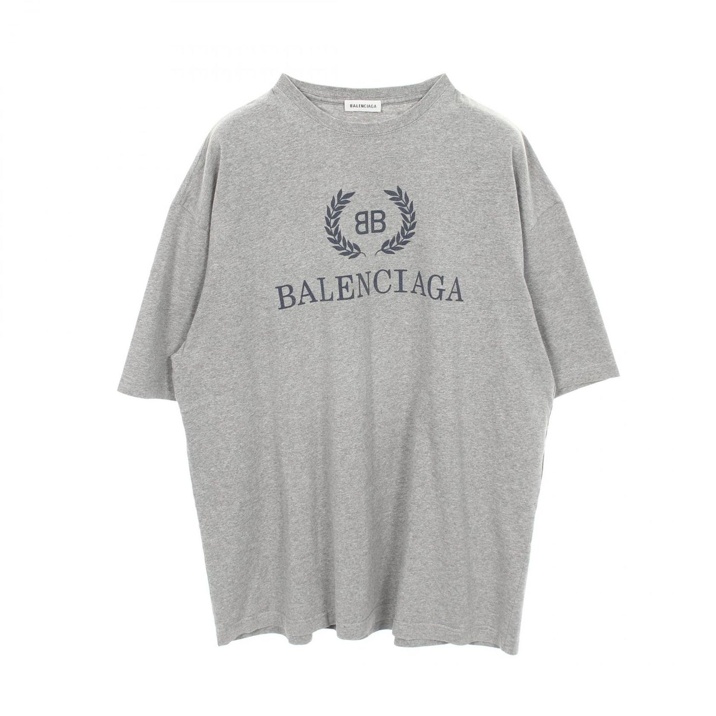 Balenciaga Short Sleeve T-Shirt BB Logo Print Crew Neck Cotton