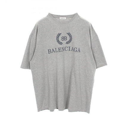 Balenciaga Short Sleeve T-Shirt BB Logo Print Crew Neck Cotton