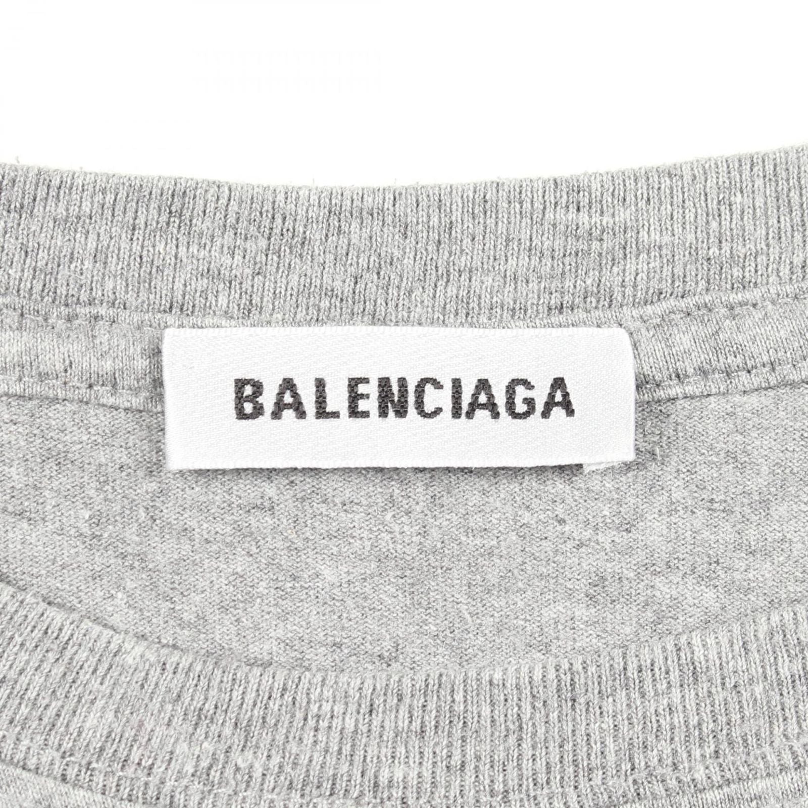 Balenciaga Short Sleeve T-Shirt BB Logo Print Crew Neck Cotton — view 3