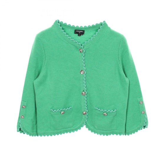 Chanel Cardigan CC Logo Button Cashmere