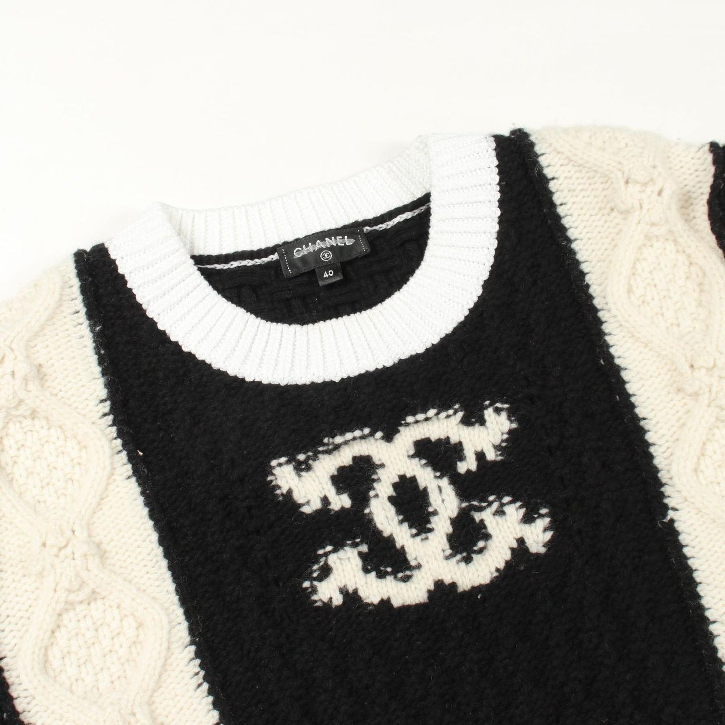 Chanel Knit CC Logo Wool Cashmere Sweater — view 6