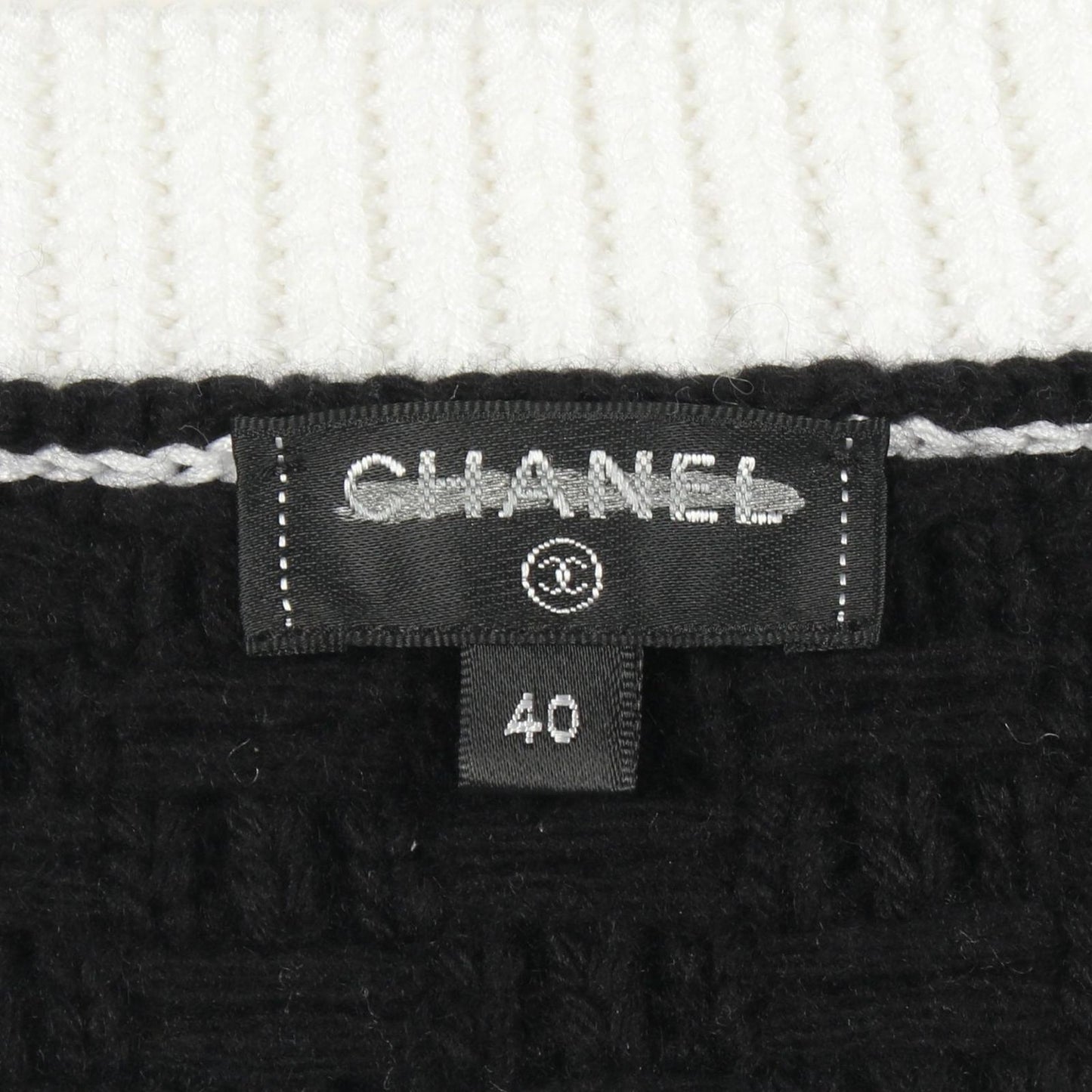 Chanel Knit CC Logo Wool Cashmere Sweater — view 3