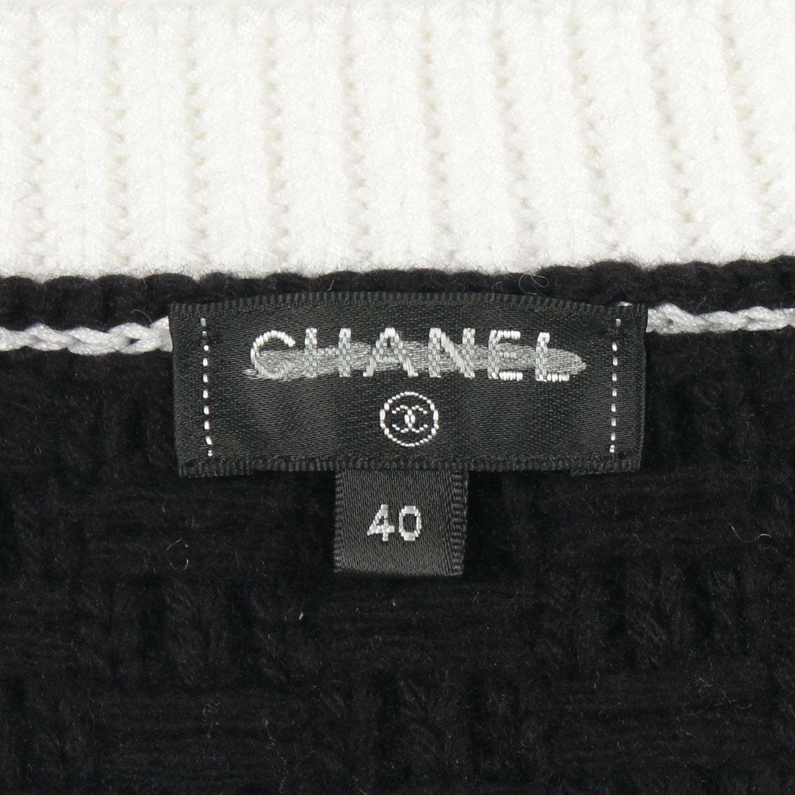 Chanel Knit CC Logo Wool Cashmere Sweater — view 3