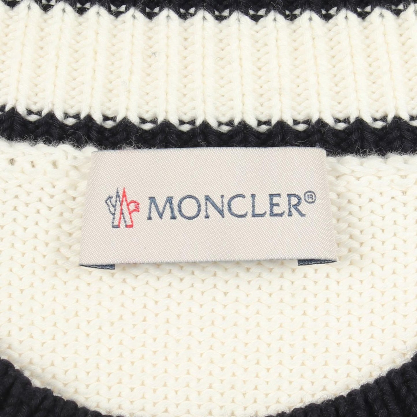 Moncler Knit Crew Neck Cotton Sweater — view 3