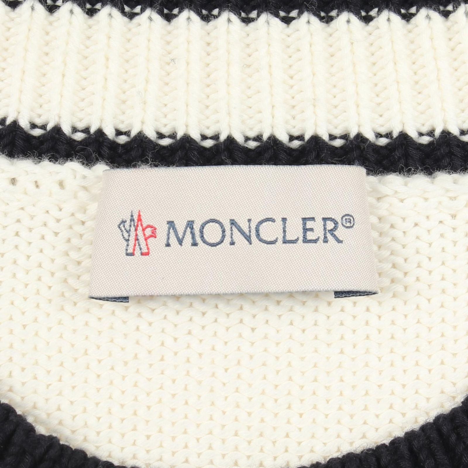 Moncler Knit Crew Neck Cotton Sweater — view 3