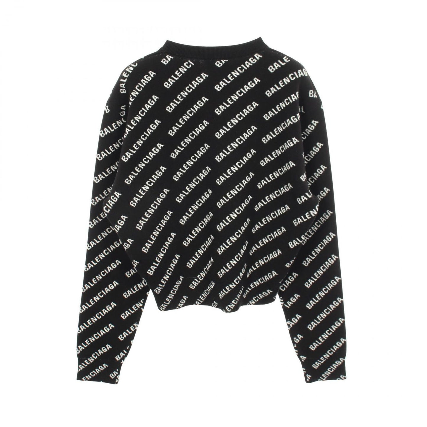 Balenciaga Knit Overall Logo Crew Neck Cotton Wool — view 2
