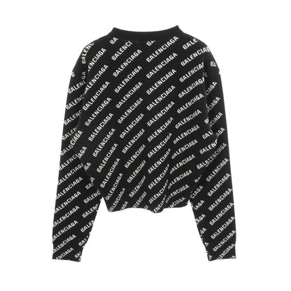 Balenciaga Knit Overall Logo Crew Neck Cotton Wool — view 2