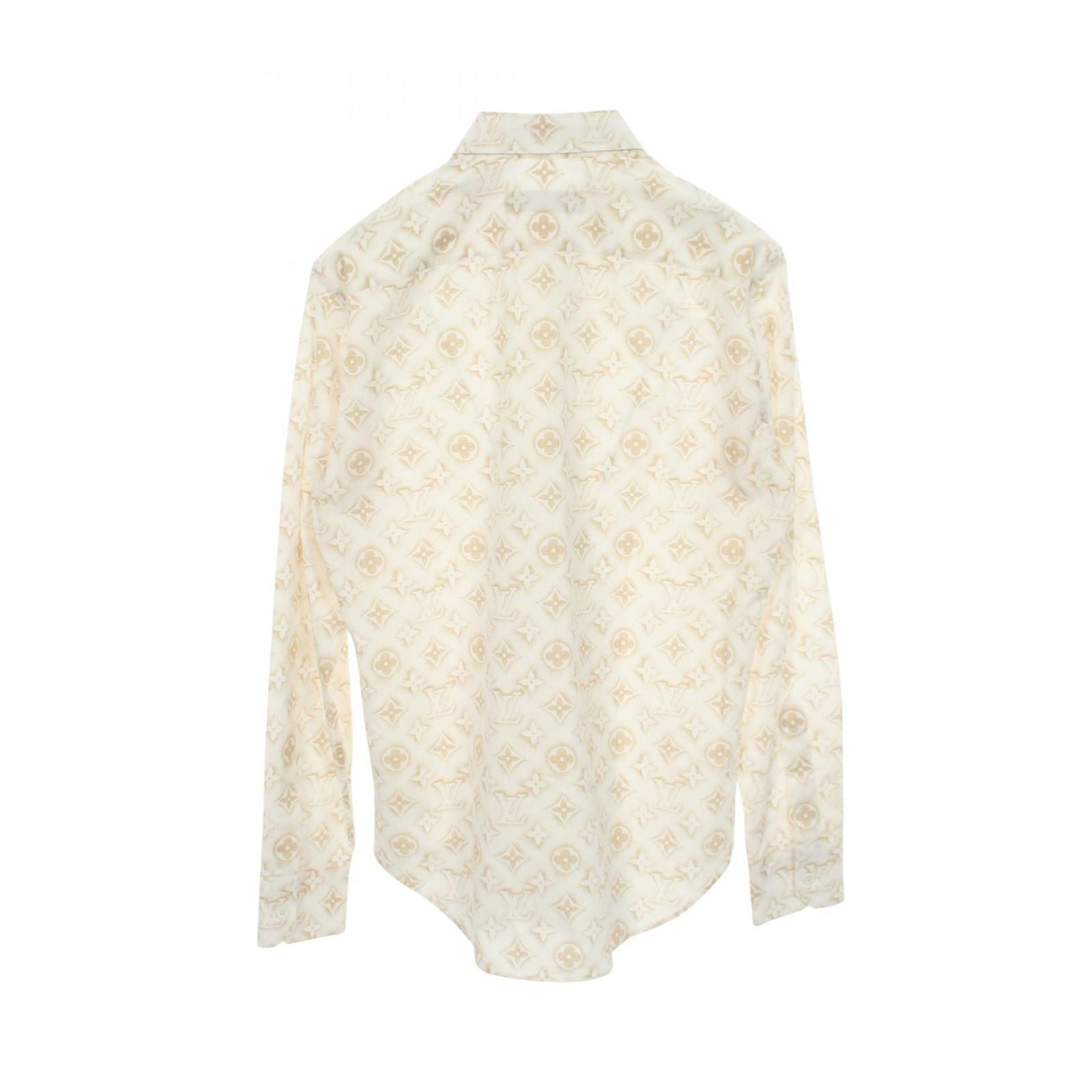 Louis Vuitton Monogram Sand Long Sleeve Zr6 Cotton Shirt — view 2