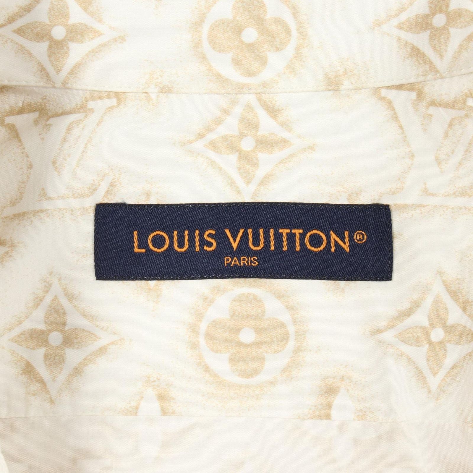 Louis Vuitton Monogram Sand Long Sleeve Zr6 Cotton Shirt — view 3