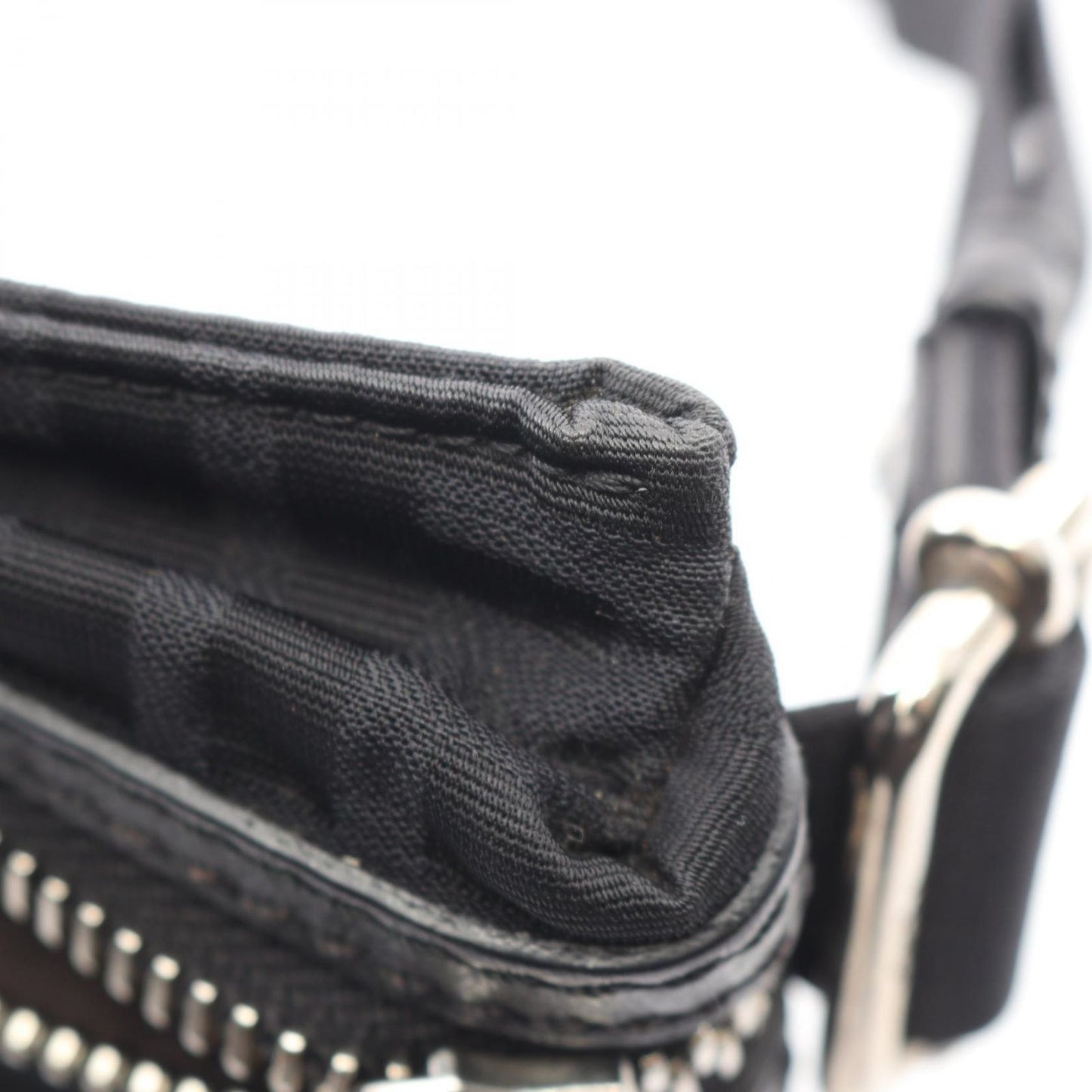 Fendi Waist Bag Zucca Black Nylon Leather — view 7
