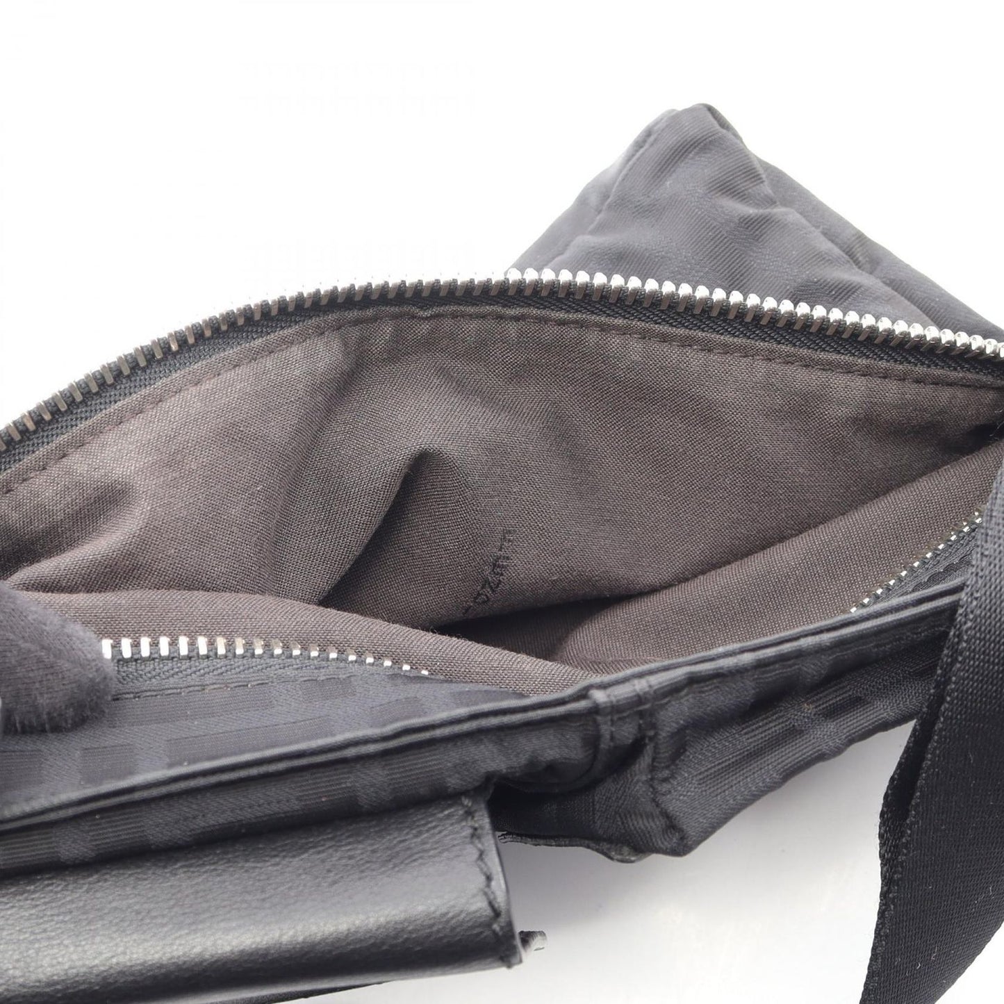 Fendi Waist Bag Zucca Black Nylon Leather — view 8