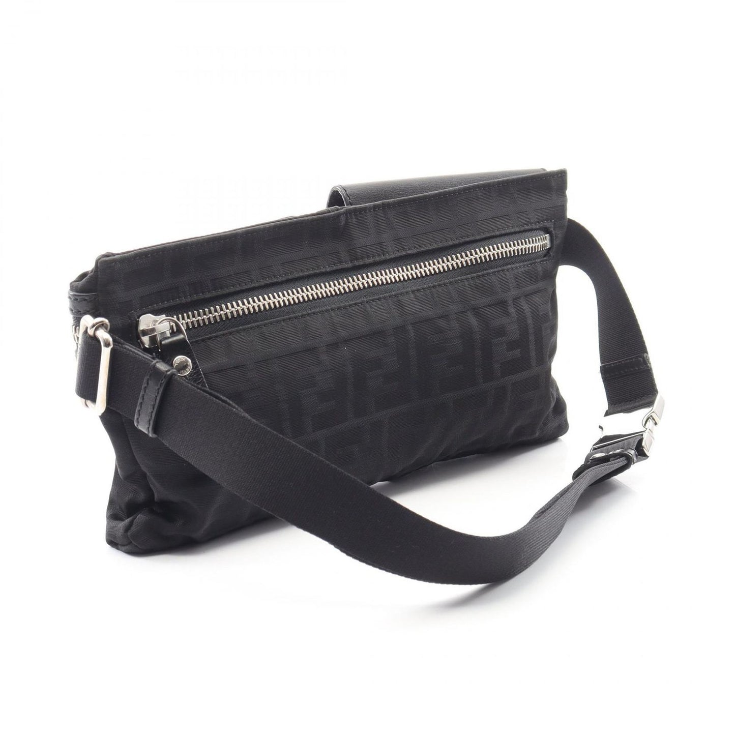 Fendi Waist Bag Zucca Black Nylon Leather — view 2