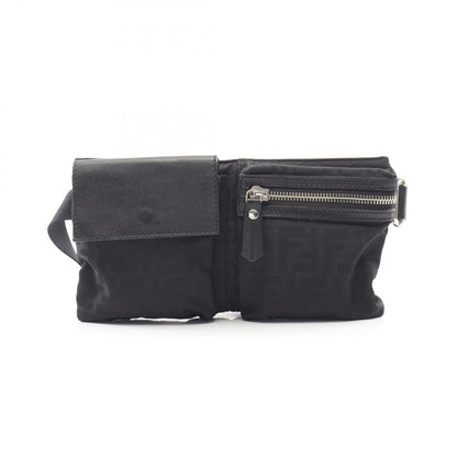 Fendi Waist Bag Zucca Black Nylon Leather