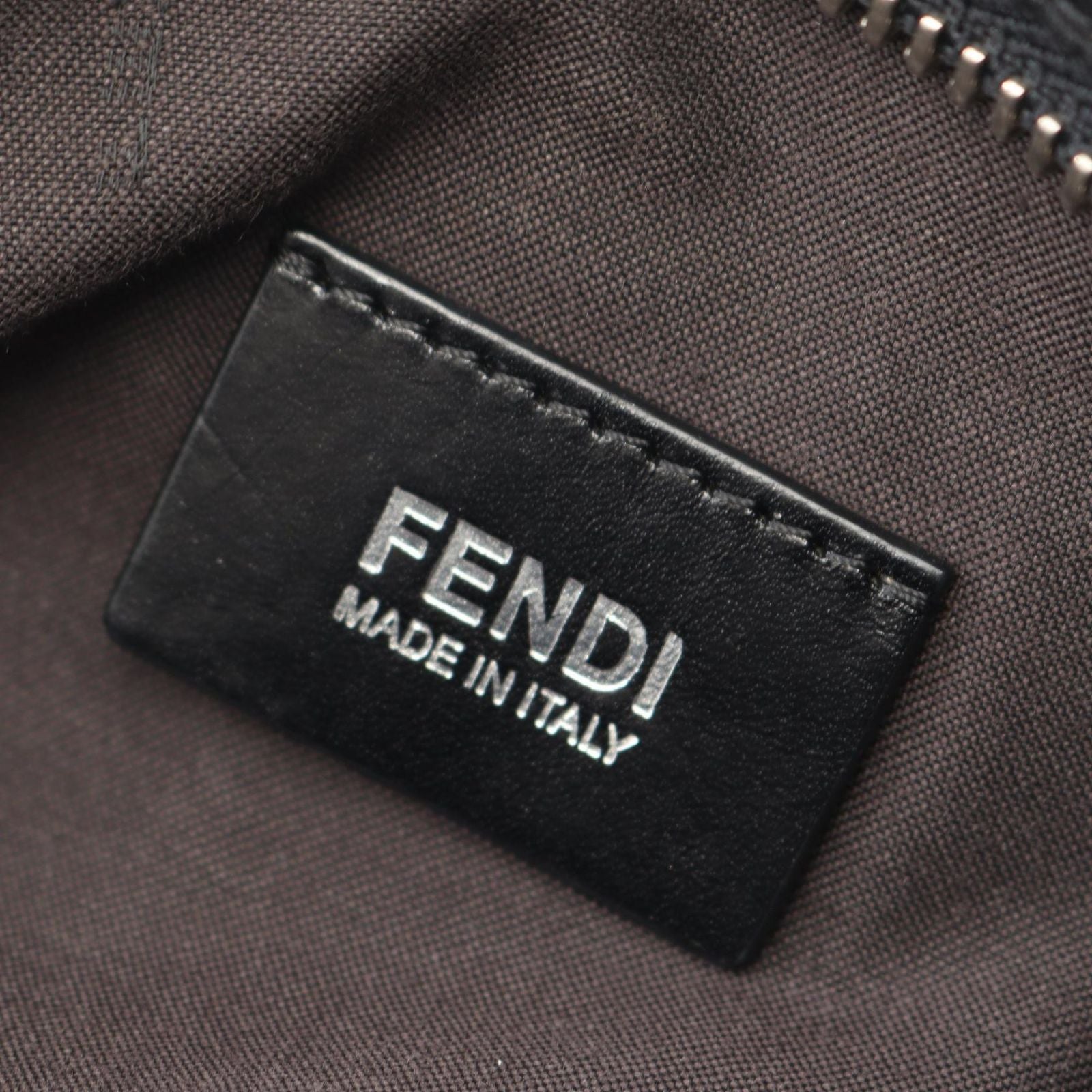 Fendi Waist Bag Zucca Black Nylon Leather — view 4