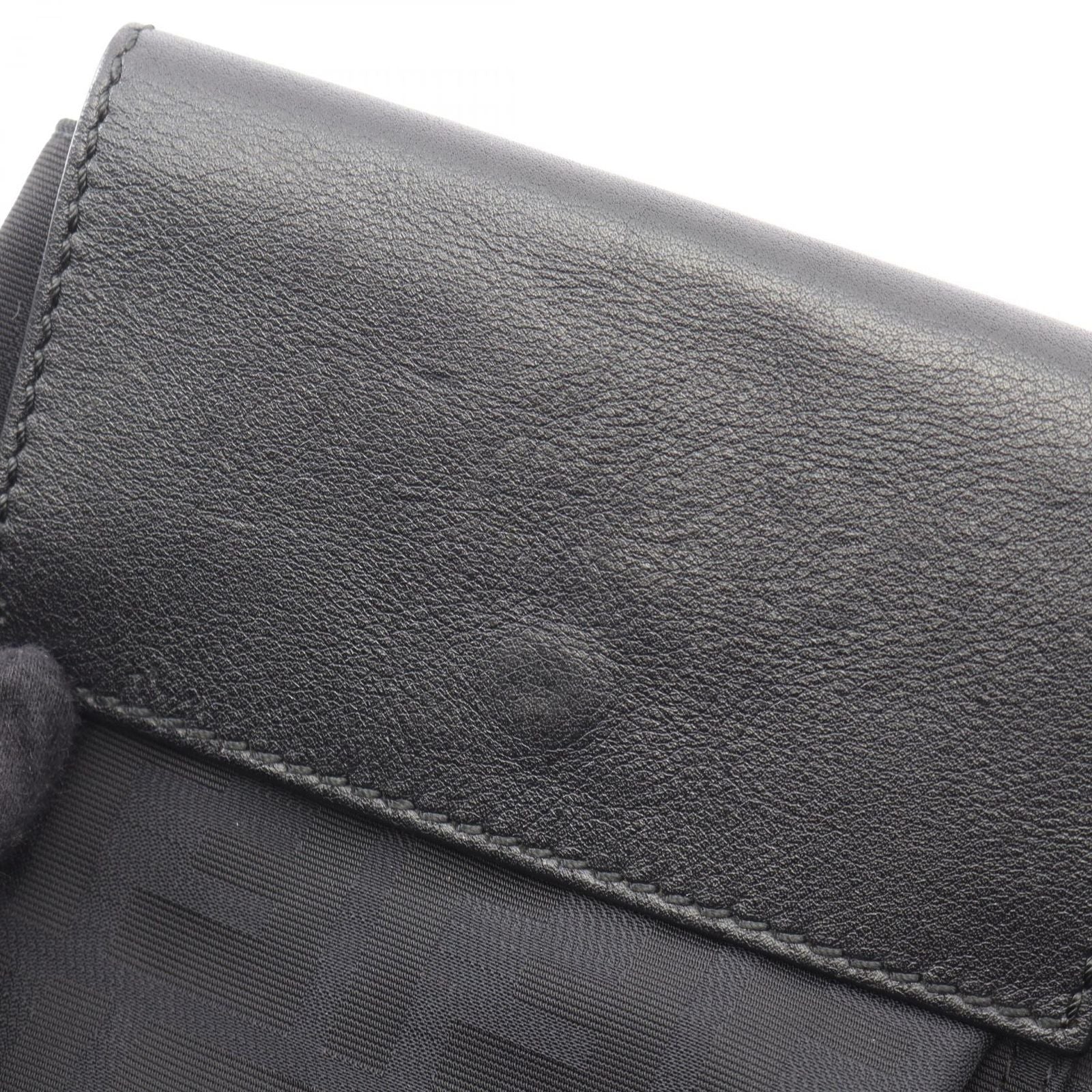 Fendi Waist Bag Zucca Black Nylon Leather — view 6