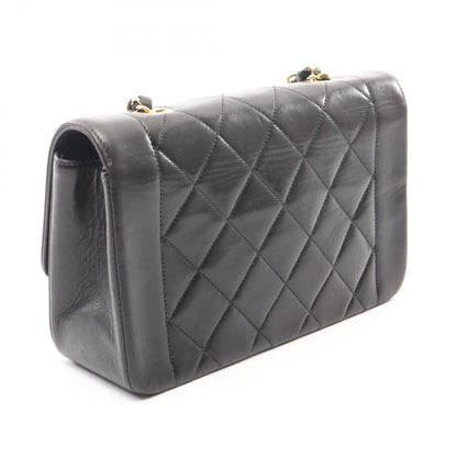 Chanel Shoulder Bag Quilted Diana Flap Black Lambskin Chain — view 2