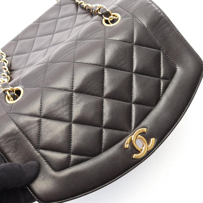 Chanel Shoulder Bag Quilted Diana Flap Black Lambskin Chain — view 9