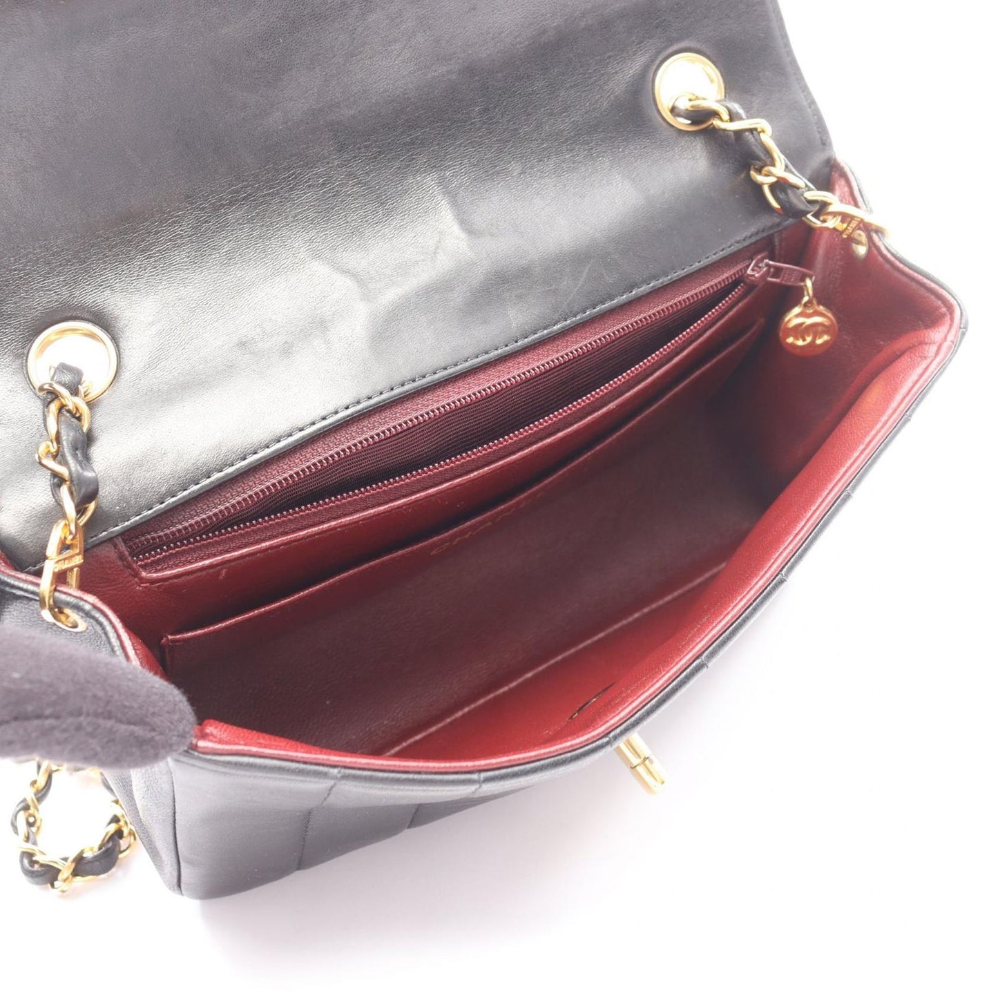 Chanel Shoulder Bag Mademoiselle Black Lambskin Chain — view 3