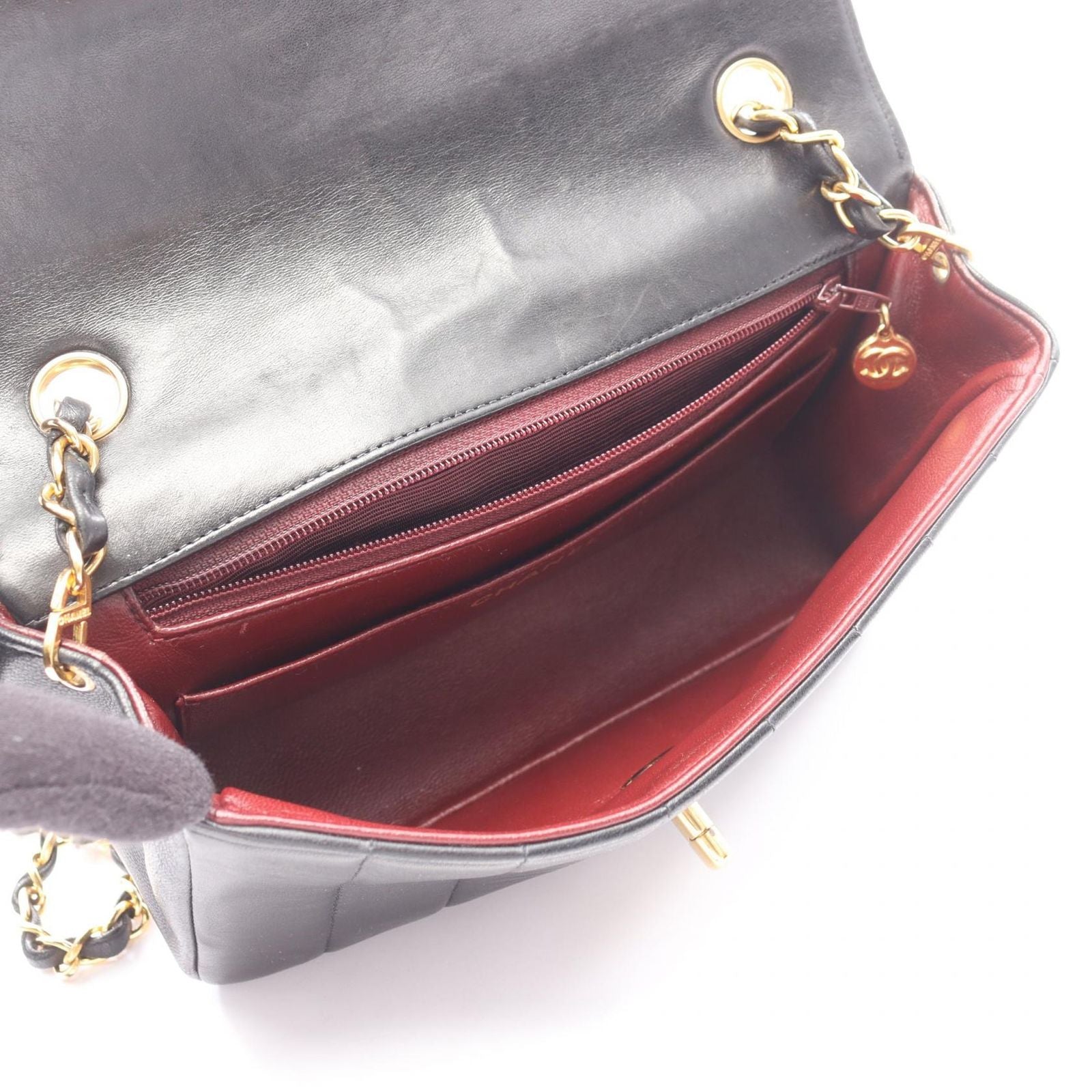 Chanel Shoulder Bag Mademoiselle Black Lambskin Chain — view 3