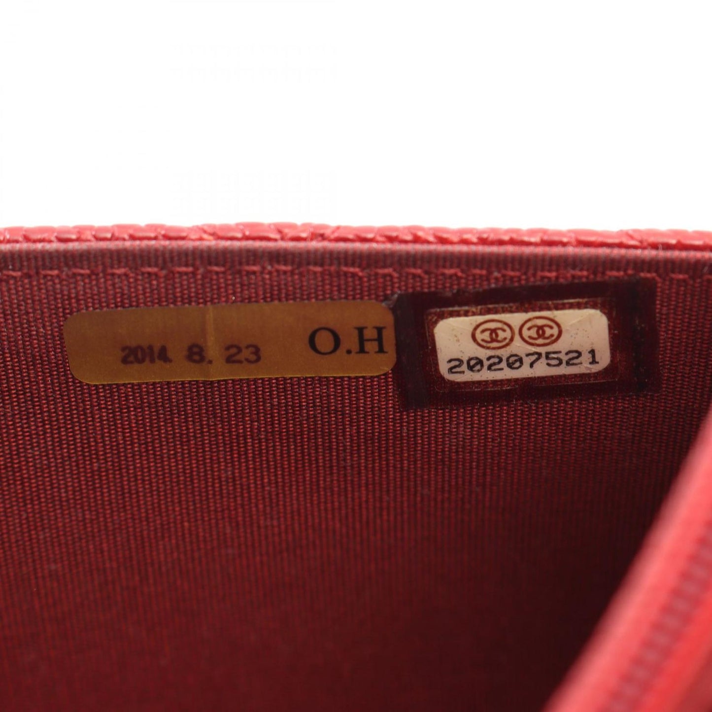 Chanel Shoulder Bag Quilted Red Caviar Leather Chain Wallet — view 5