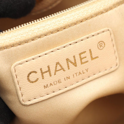 Chanel Tote Quilted Petite Shopping PST Beige Caviar Leather Chain — view 4
