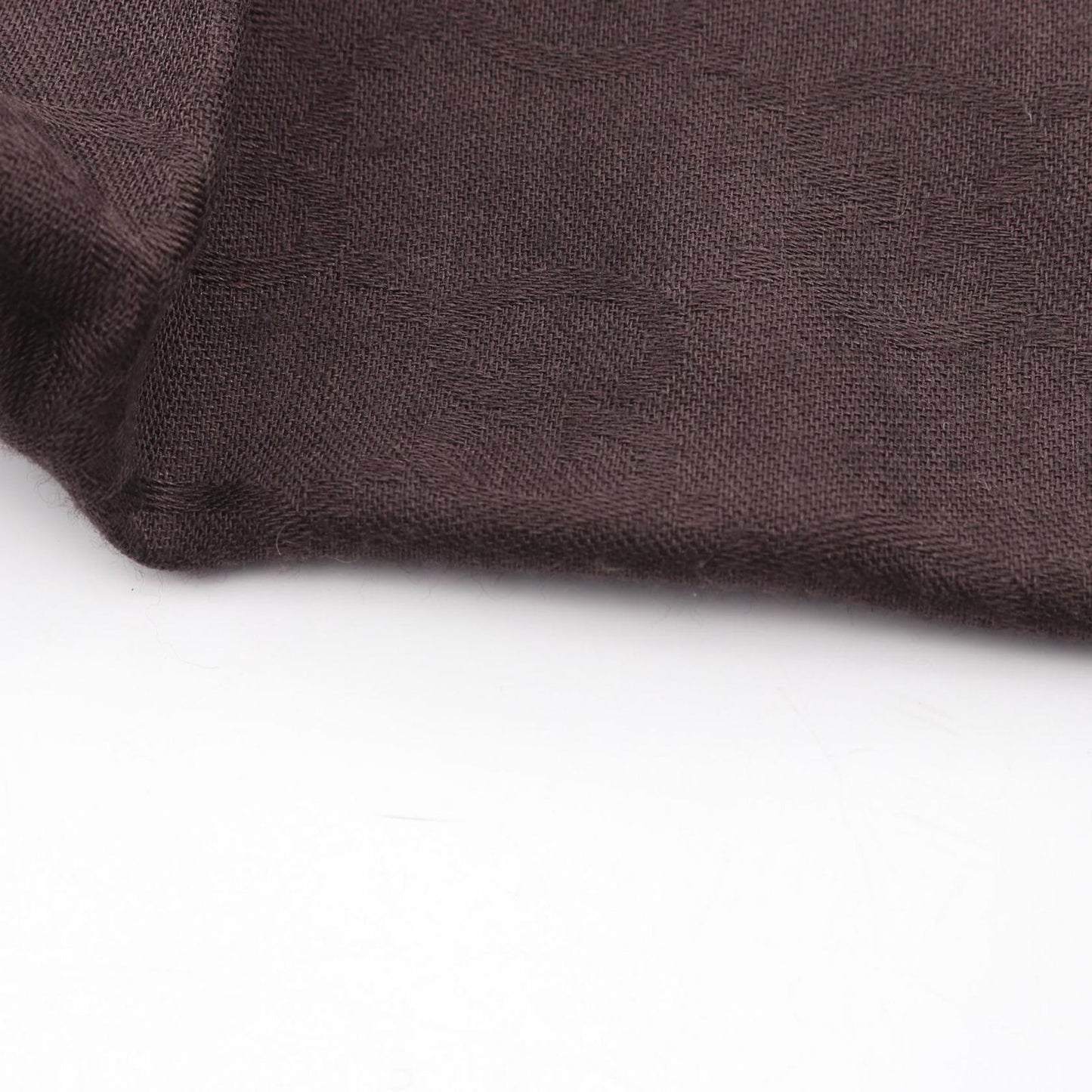 Gucci Shawl GG Pattern Dark Brown Wool Silk Scarf — view 6