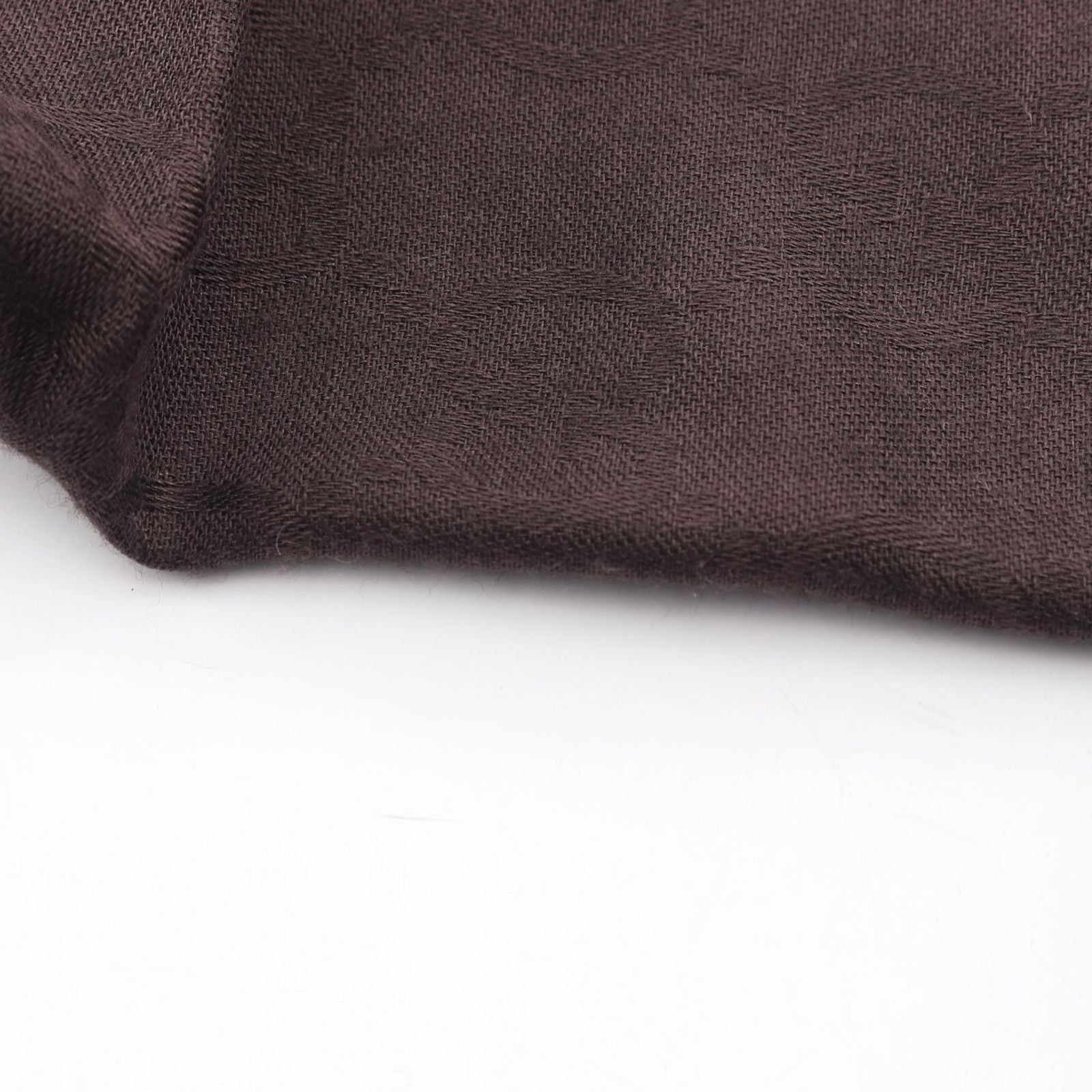 Gucci Shawl GG Pattern Dark Brown Wool Silk Scarf — view 6