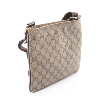 Gucci Shoulder Bag GG Supreme Beige Dark Brown Canvas Leather — view 2