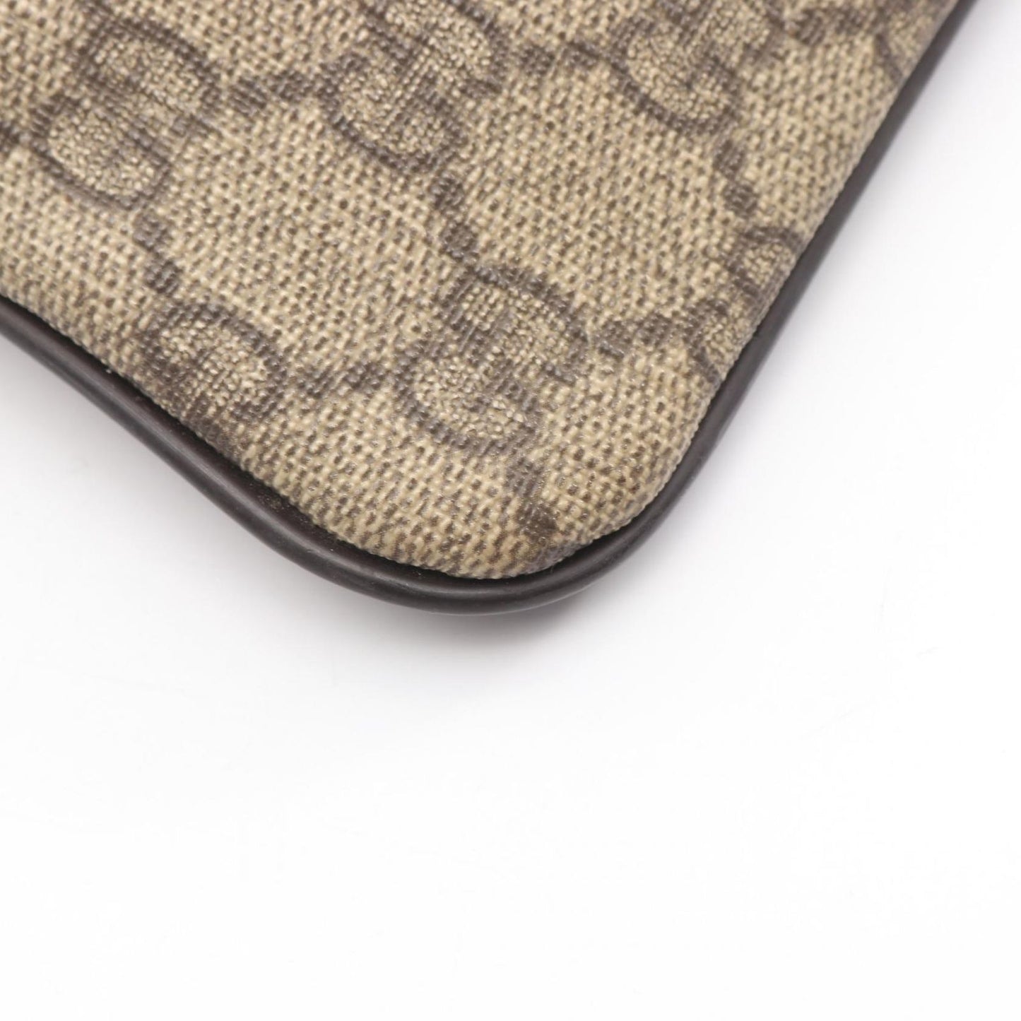 Gucci Shoulder Bag GG Supreme Beige Dark Brown Canvas Leather — view 7