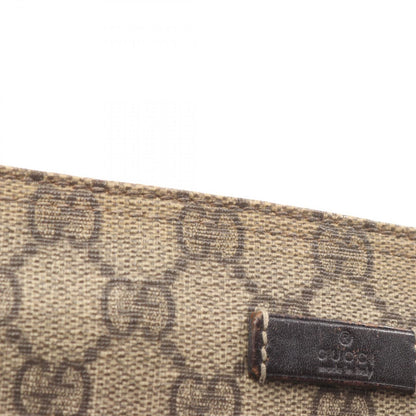 Gucci Shoulder Bag GG Supreme Beige Dark Brown Canvas Leather — view 9