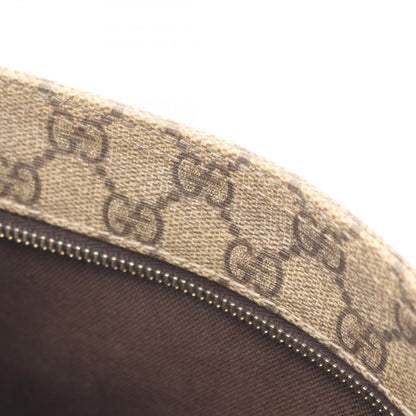 Gucci Shoulder Bag GG Supreme Beige Dark Brown Canvas Leather — view 8