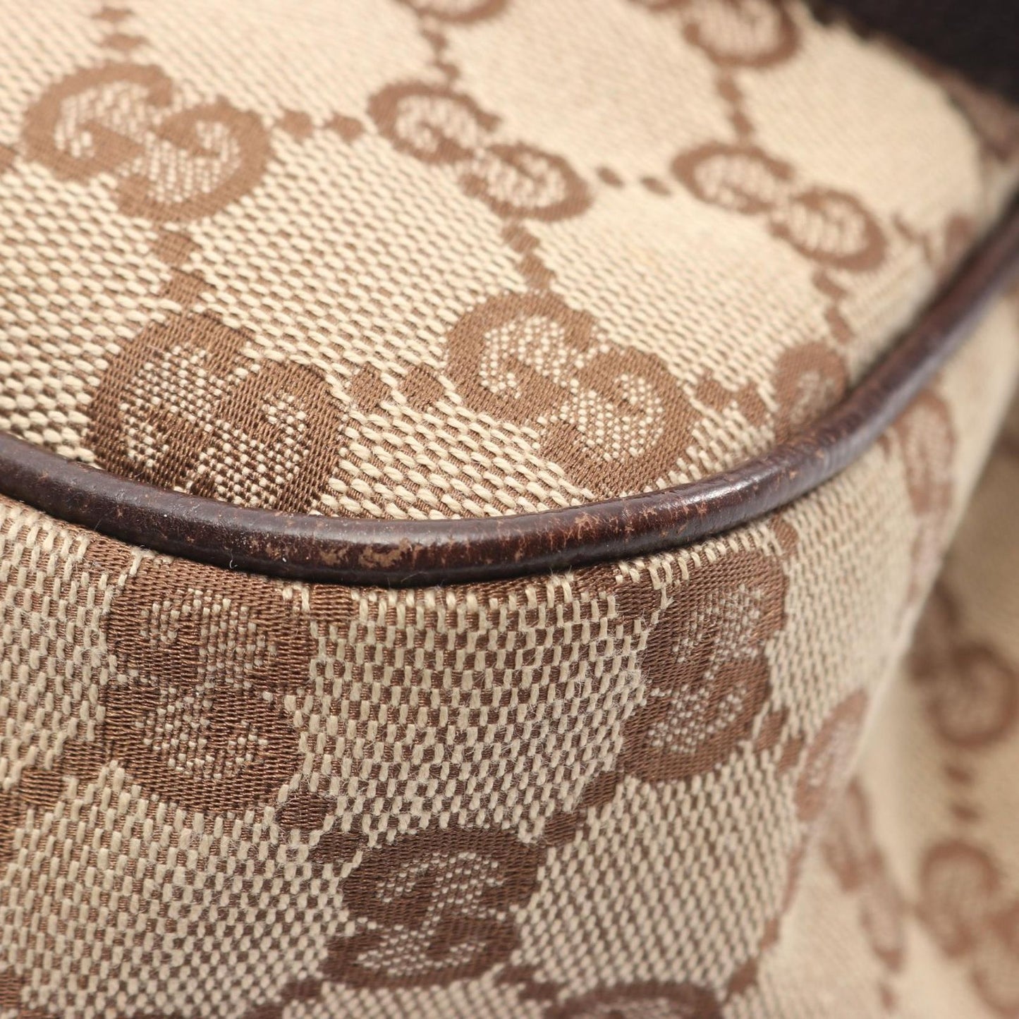 Gucci Shoulder Bag GG Canvas Beige Dark Brown — view 5