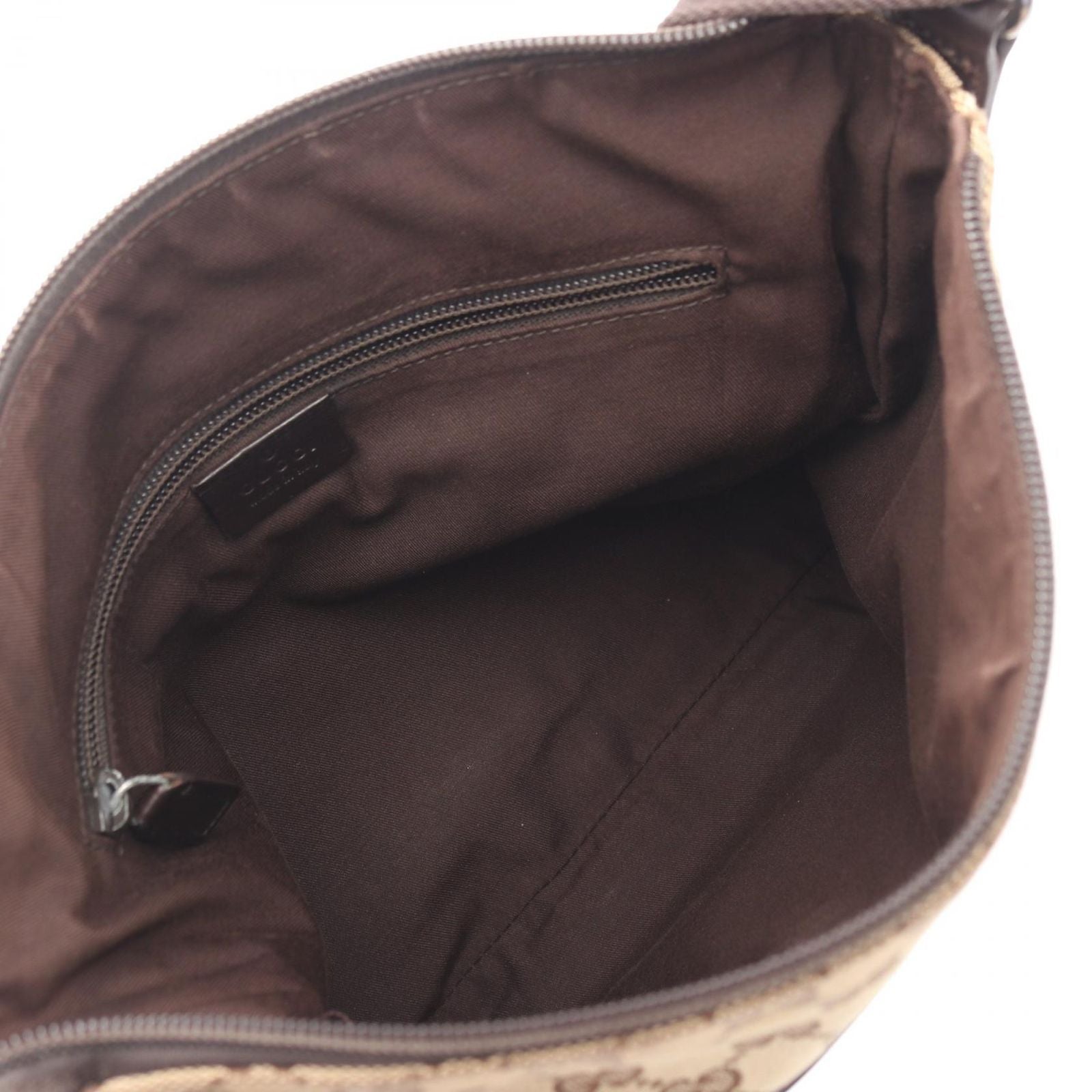 Gucci Shoulder Bag GG Canvas Beige Dark Brown — view 3