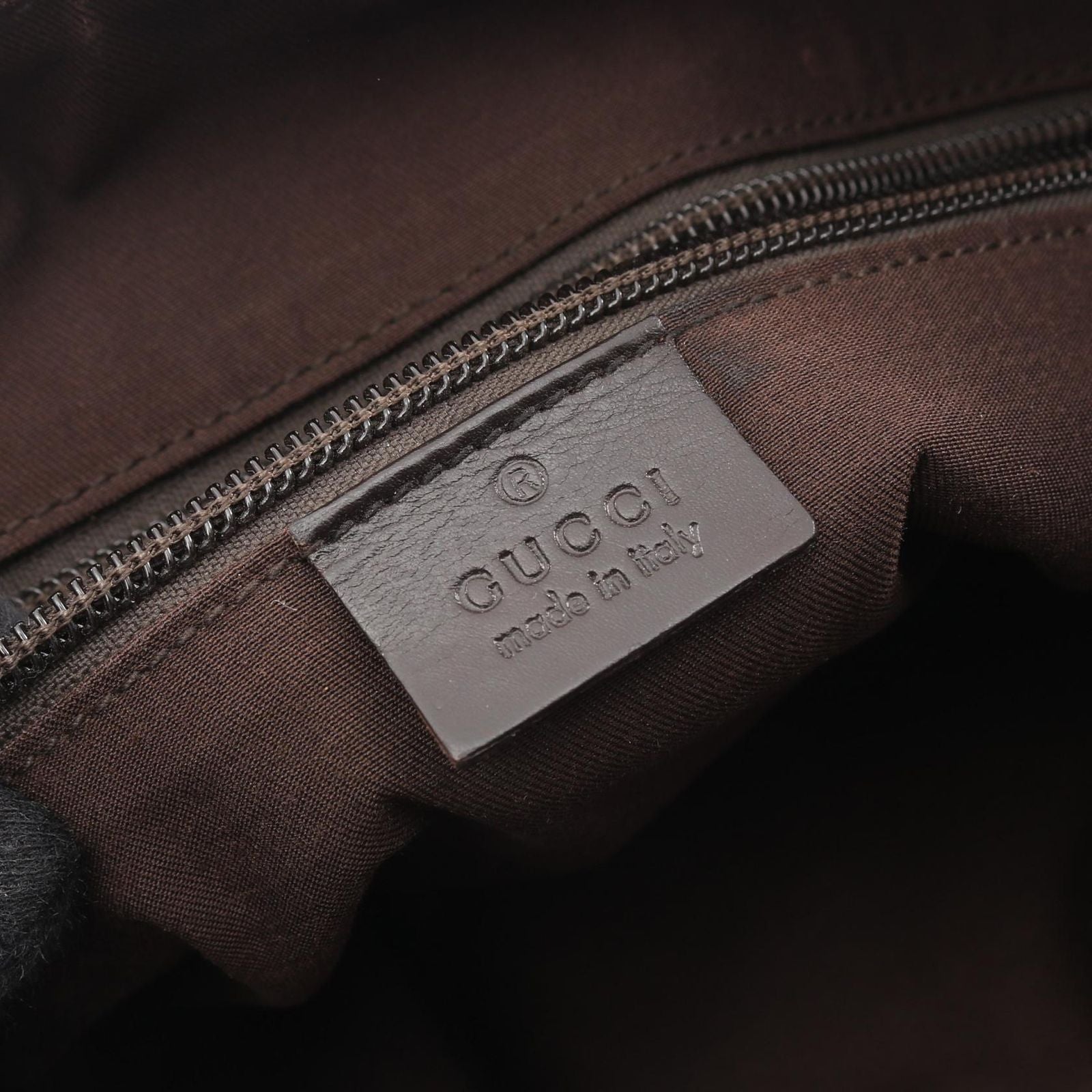 Gucci Shoulder Bag GG Canvas Beige Dark Brown — view 4