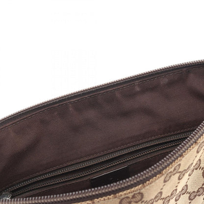 Gucci Shoulder Bag GG Canvas Beige Dark Brown — view 8
